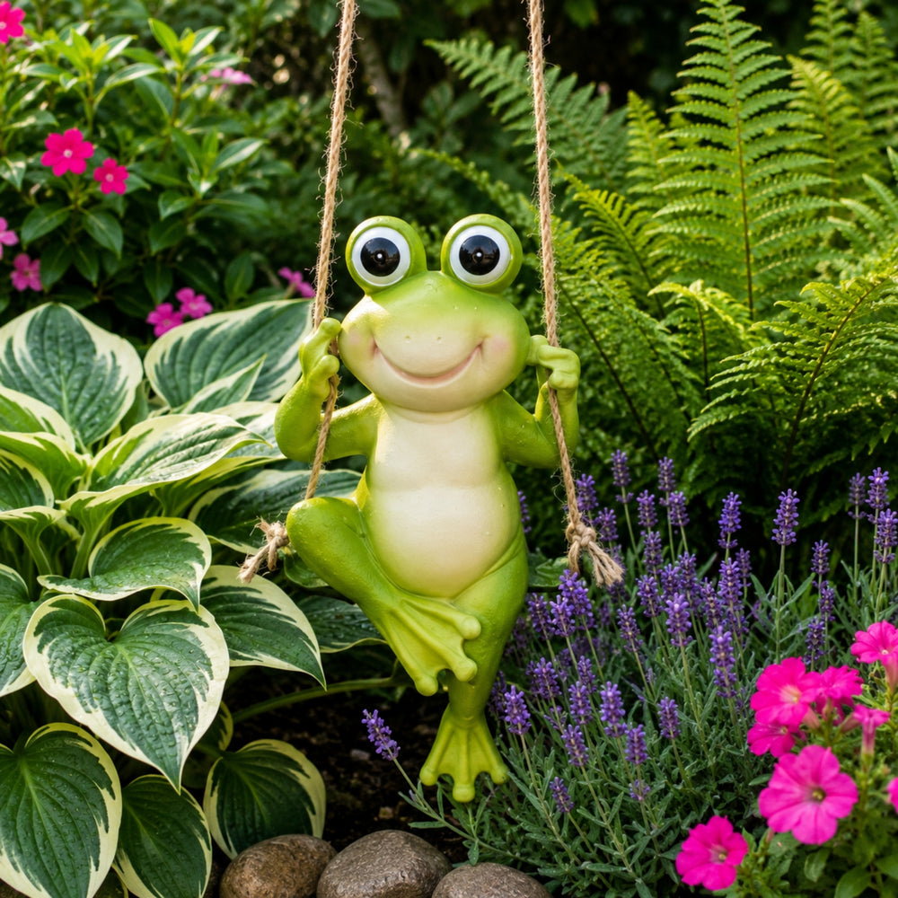 Joyful Jungle Jumper Frog - Adorable Swinging Garden & Patio Décor
