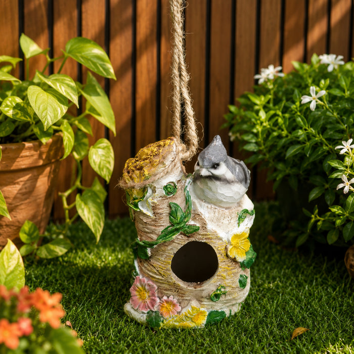 Bird Nesting Box/Birdhouse Showpiece for Garden/Balcony Decor - Resin