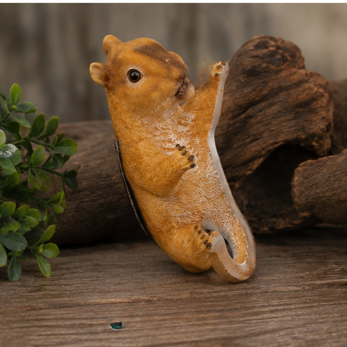 Climbing Chipmunk Tree Peeker Garden Statue