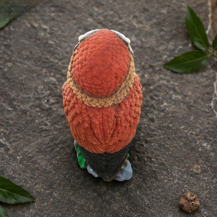 Resin  Owl Garden Statue - Bird Figurine for Home & Patio Decor