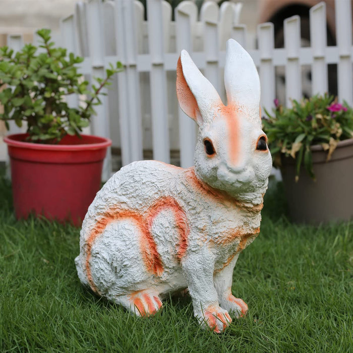 Resin Sitting Bunny Rabbit Statue for Garden Decor