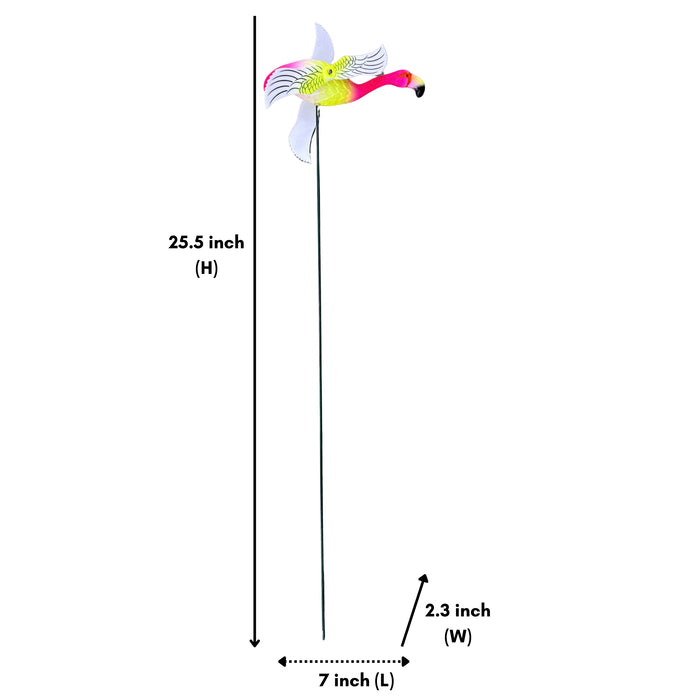 Flamingo Wind Spinner Garden Stakes – Set of 2 or Set of 4