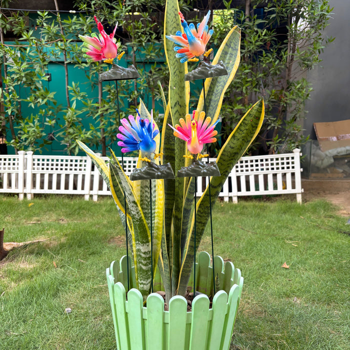 Peacock Garden Stakes – Set of 2 or Set of 4