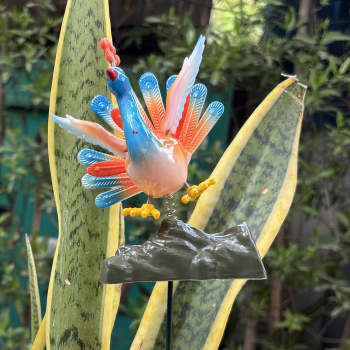 Peacock Garden Stakes – Set of 2 or Set of 4