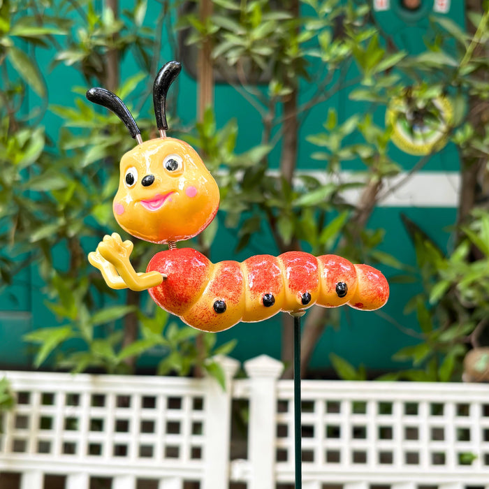 Cute Caterpillar Garden Stakes – Set of 2 or Set of 4