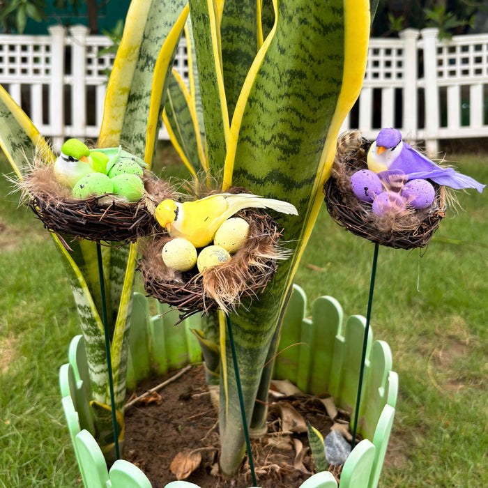 Bird Nest Garden Stakes – Set of 2, 4 or 5