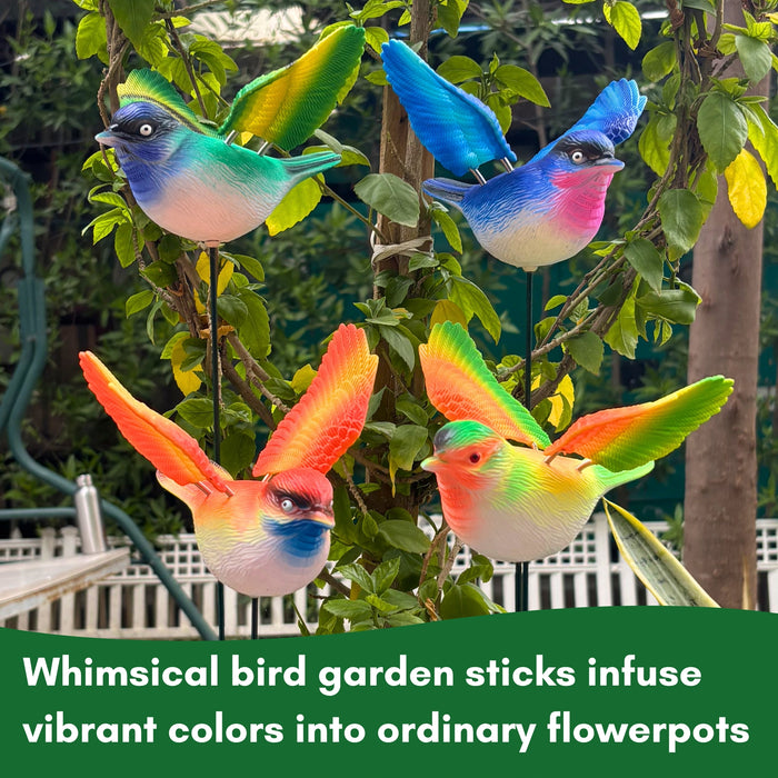 Flying Songbird Garden Stakes – Set of 2 or Set of 4