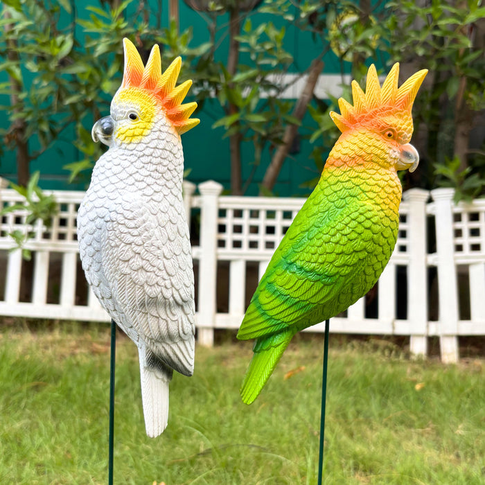 Parrot & Cockatoo Garden Stakes – Set of 2 or Set of 4