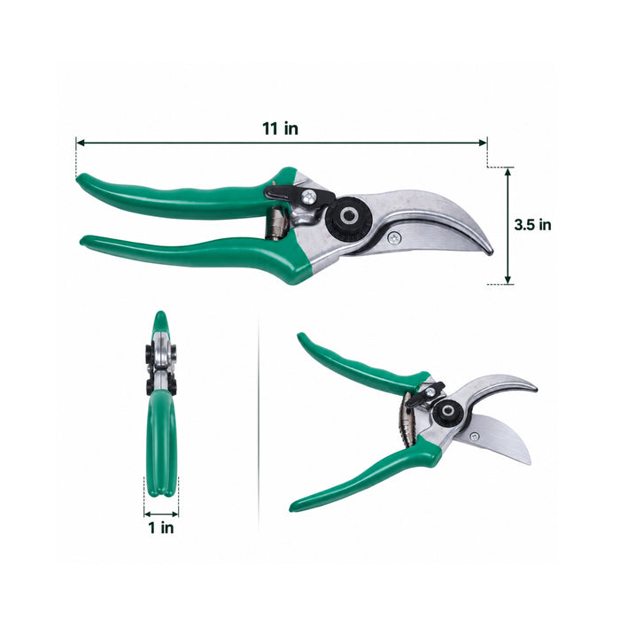 Garden tools : Bypass Pruner Shear Silver And Green Garden tools