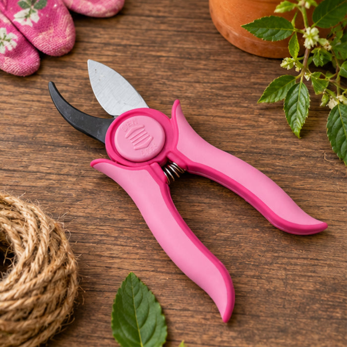 Garden tools :Mini Trimmer Pruning Shear With Smart Lock Pink