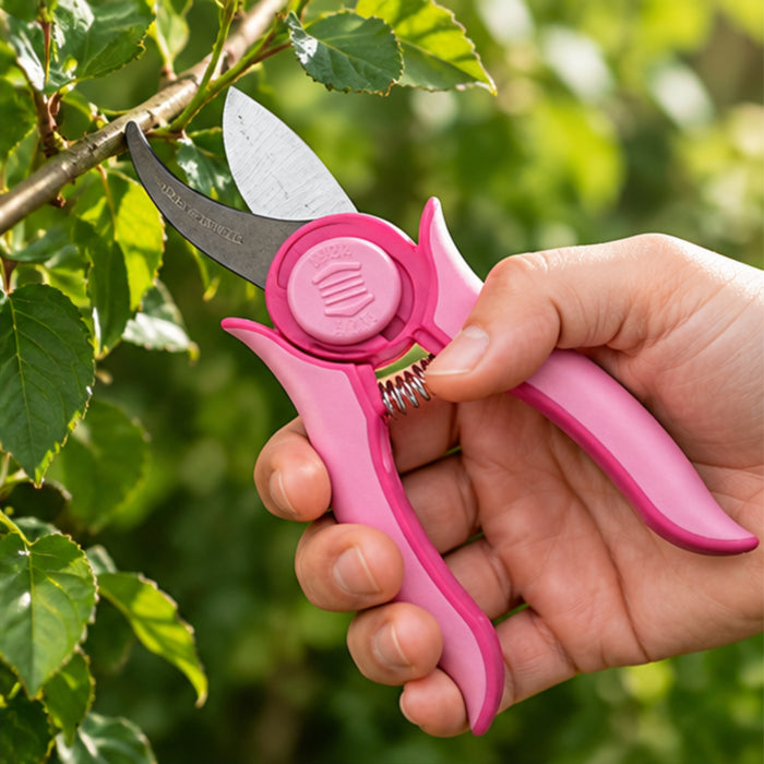 Garden tools :Mini Trimmer Pruning Shear With Smart Lock Pink