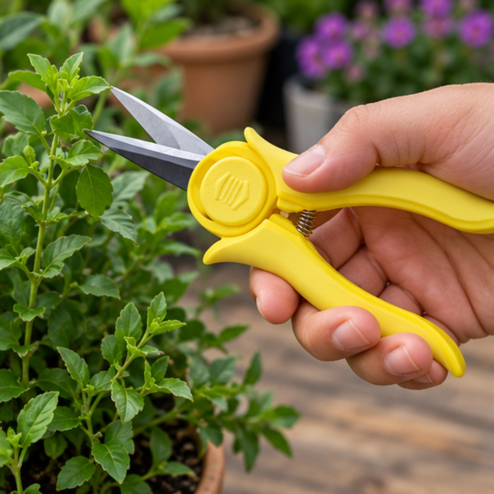 Mini Pruning and Trimmer with Smart Lock (Yellow & Pink)