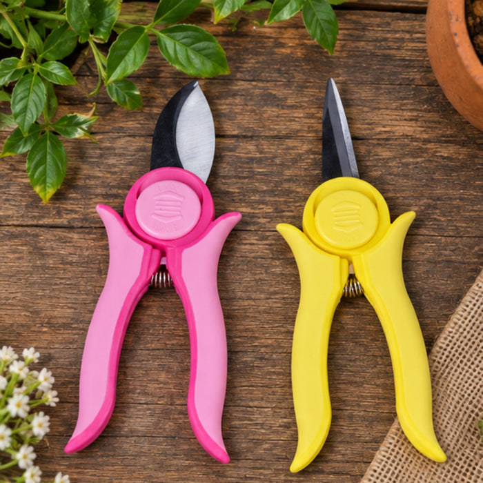 Mini Pruning and Trimmer with Smart Lock (Yellow & Pink)