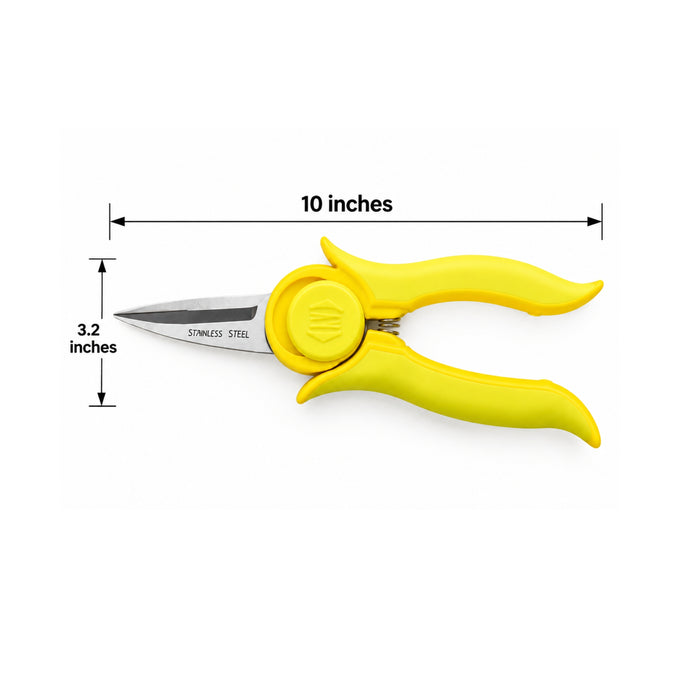 Garden tools :Mini Trimmer Pruning Shear With Smart Lock Yellow