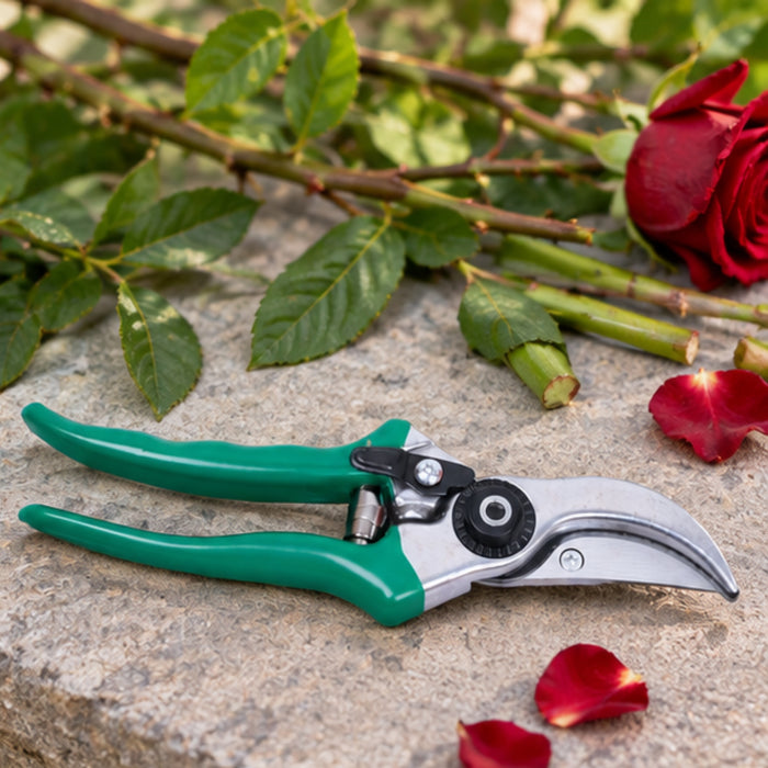 Garden tools : Bypass Pruner Shear Silver And Green Garden tools