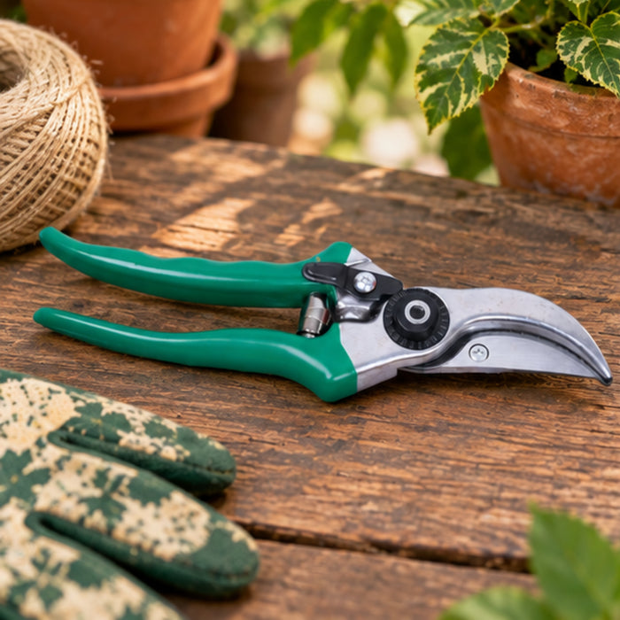 Garden tools : Bypass Pruner Shear Silver And Green Garden tools