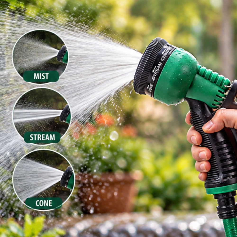 Plastic Trigger Car Washing/Gardening Water Spray Gun (Green and Black)