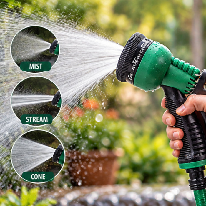 Plastic Trigger Car Washing/Gardening Water Spray Gun (Green and Black)