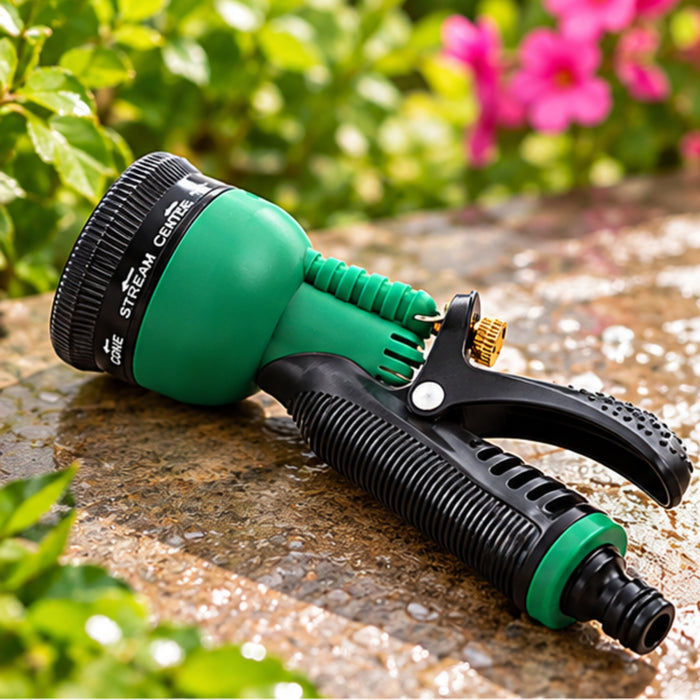 Plastic Trigger Car Washing/Gardening Water Spray Gun (Green and Black)