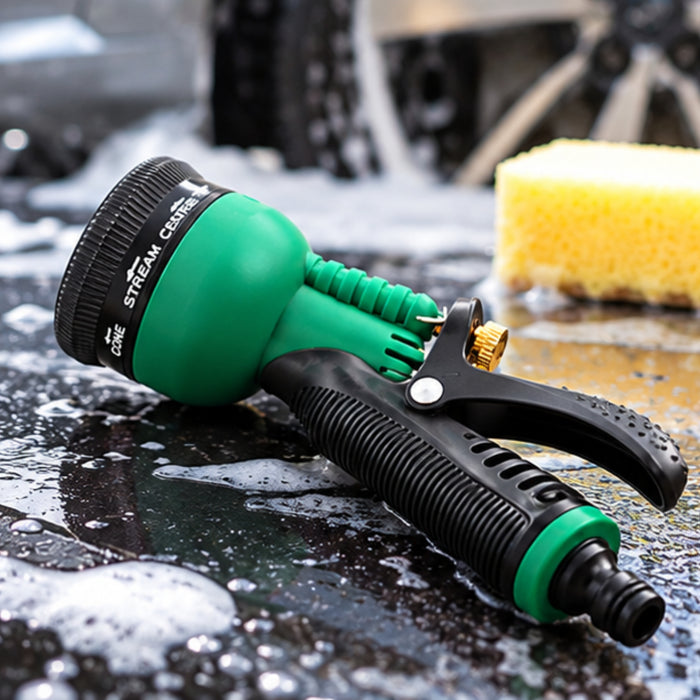 Plastic Trigger Car Washing/Gardening Water Spray Gun (Green and Black)