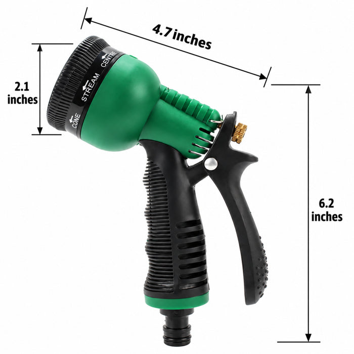 Plastic Trigger Car Washing/Gardening Water Spray Gun (Green and Black)