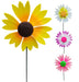 Sunflower and daisy windmill garden sticks