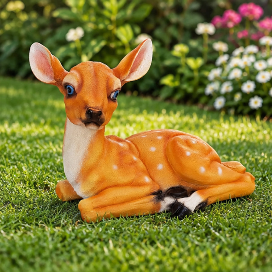 Resting Deer Garden Statue – Outdoor Decorative Animal Figurine for Lawn and Garden
