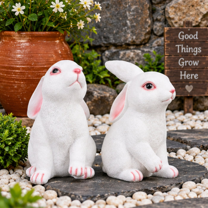(Set of 2) Very Big Rabbits Statue for Garden Decoration