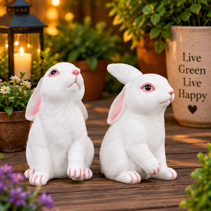 (Set of 2) Very Big Rabbits Statue for Garden Decoration