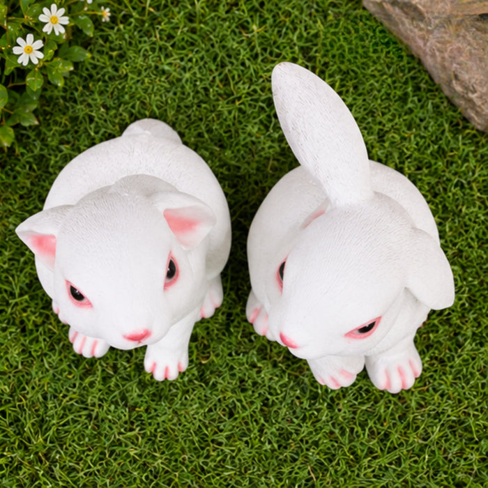 (Set of 2) Very Big Rabbits Statue for Garden Decoration