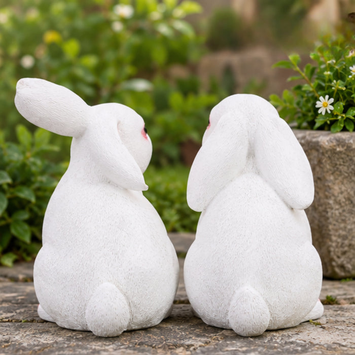 (Set of 2) Very Big Rabbits Statue for Garden Decoration