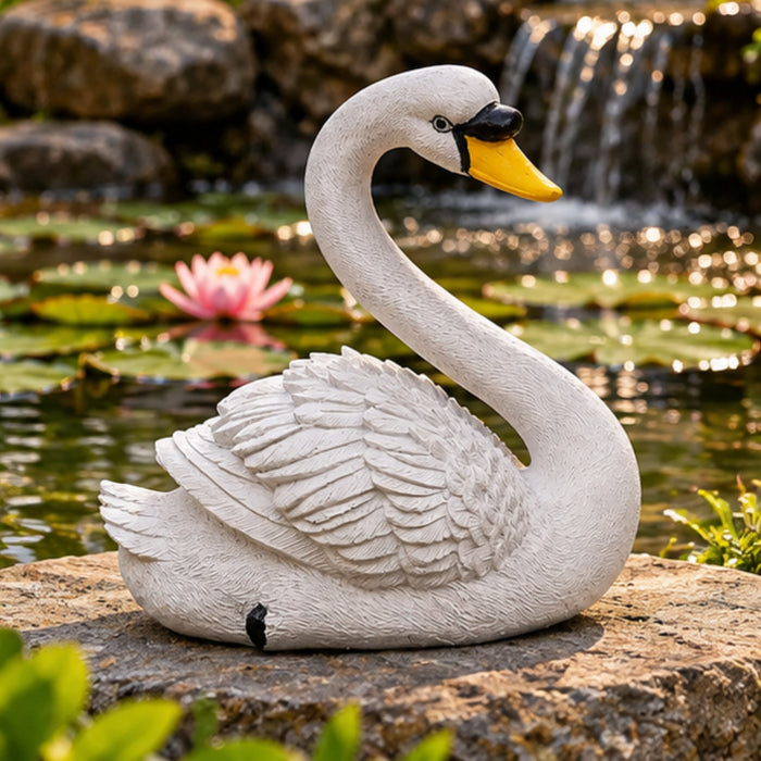 Polyresin Swan Statue | Material Resin | Swan