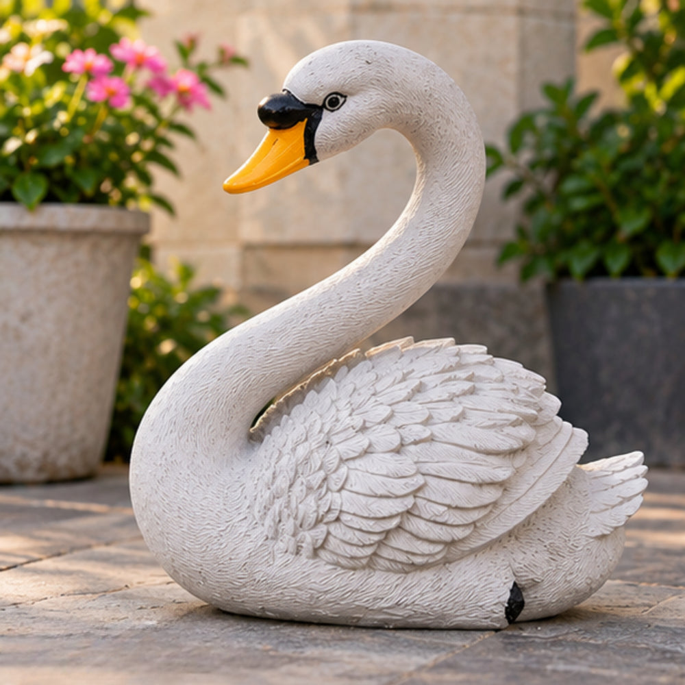 Polyresin Swan Statue | Material Resin | Swan
