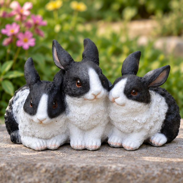 Three Rabbits Statue for Balcony and Garden Decoration
