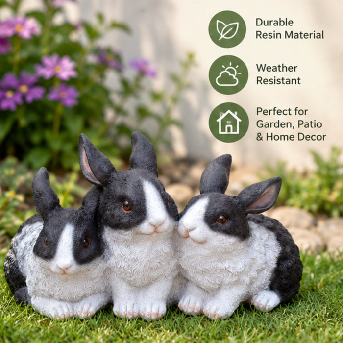 Three Rabbits Statue for Balcony and Garden Decoration
