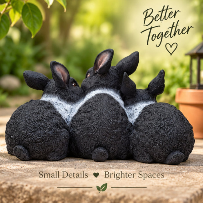 Three Rabbits Statue for Balcony and Garden Decoration