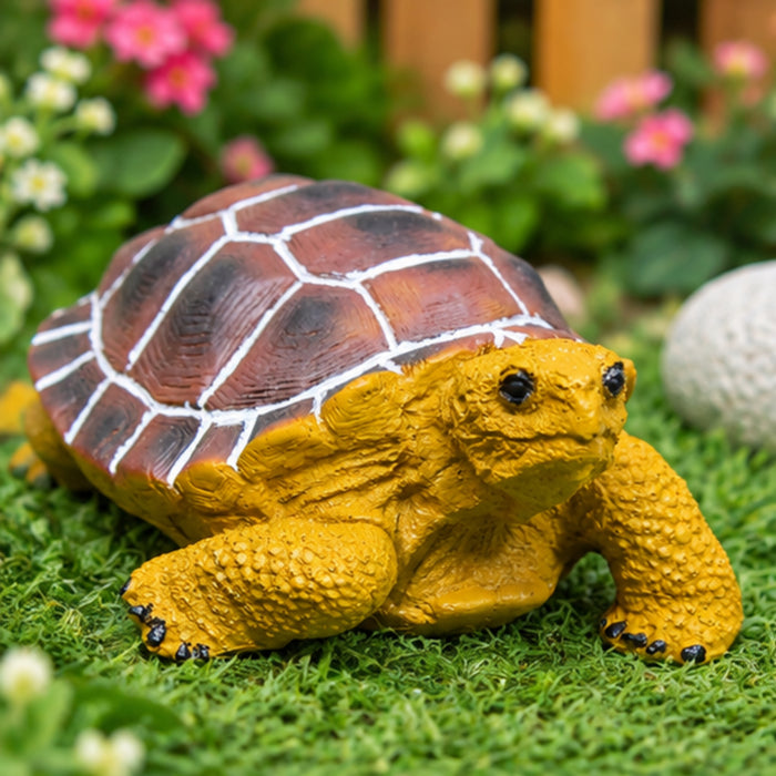 Tortoise Statue For Outdoor Garden Décor - Yellow