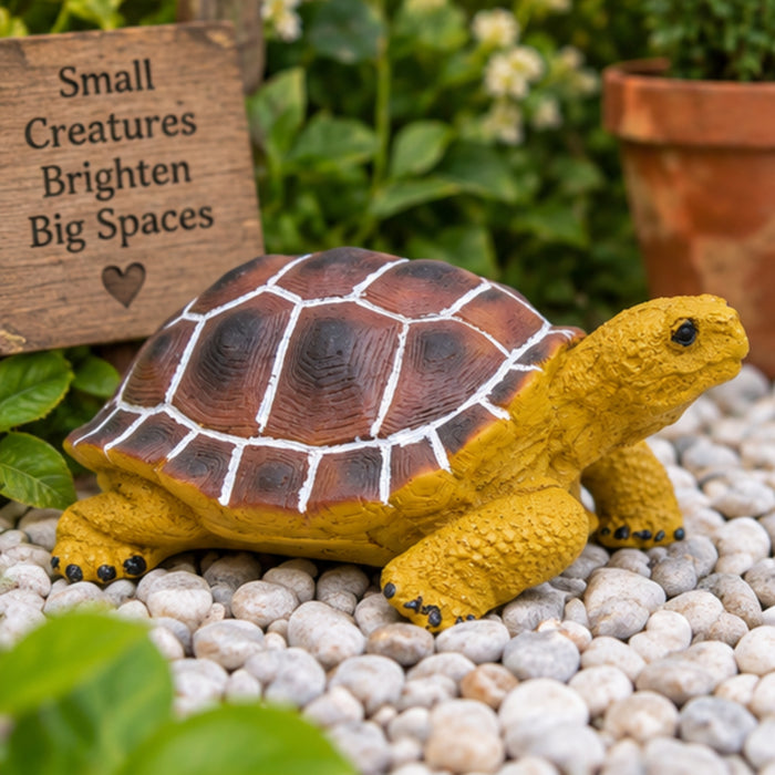 Tortoise Statue For Outdoor Garden Décor - Yellow