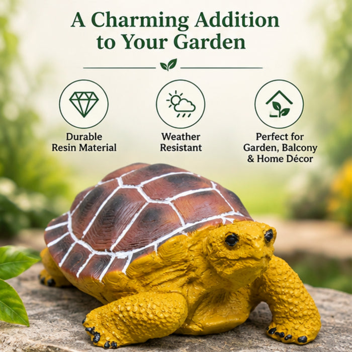 Tortoise Statue For Outdoor Garden Décor - Yellow