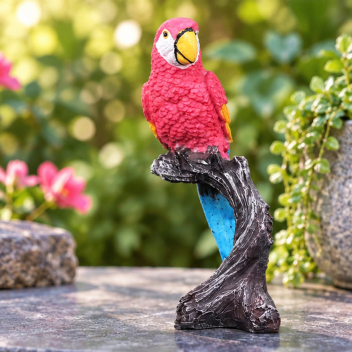 Baby macaw on Branch ( Made of polyresin garden decor items )