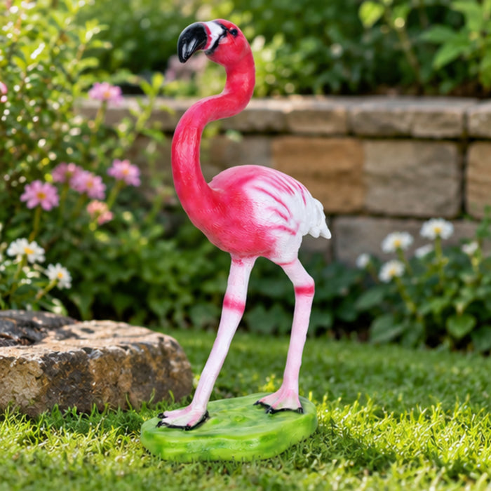 Resin two leg medium Flamingo Statue