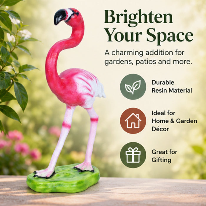 Resin two leg medium Flamingo Statue
