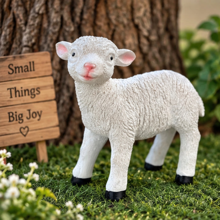 9 Inch Standing Sheep Statue for Garden Décor
