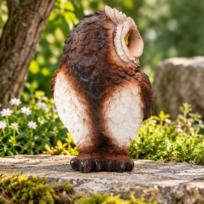 Wise Gaze Owl Garden Statue
