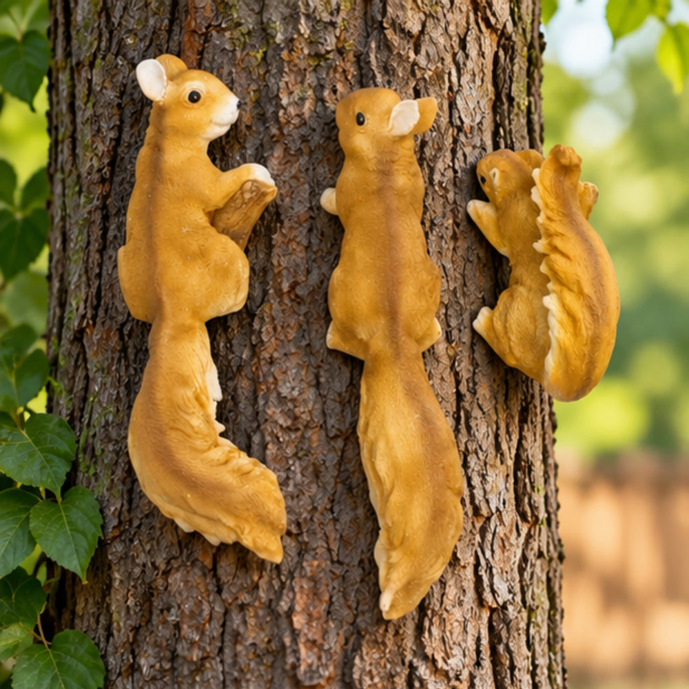 Set of 3 wall squirrel