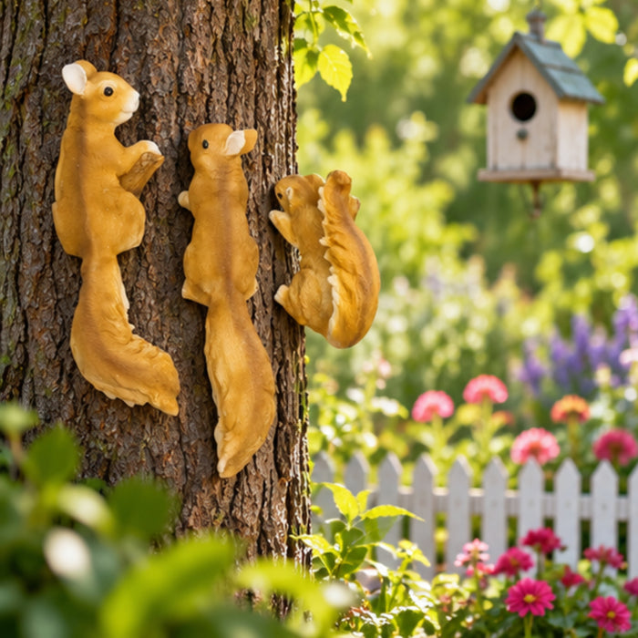 Set of 3 wall squirrel