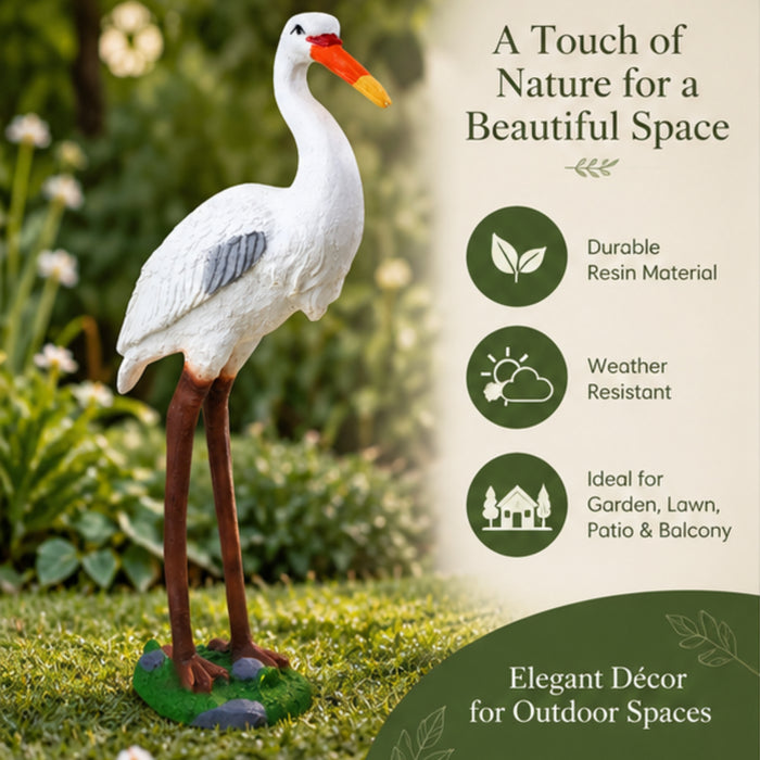 Elegant Heron Garden sculpture|Garden décor|lawn accessories