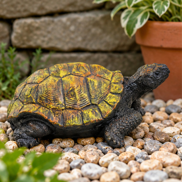 Tortoise Statue For Outdoor Garden Décor - Black