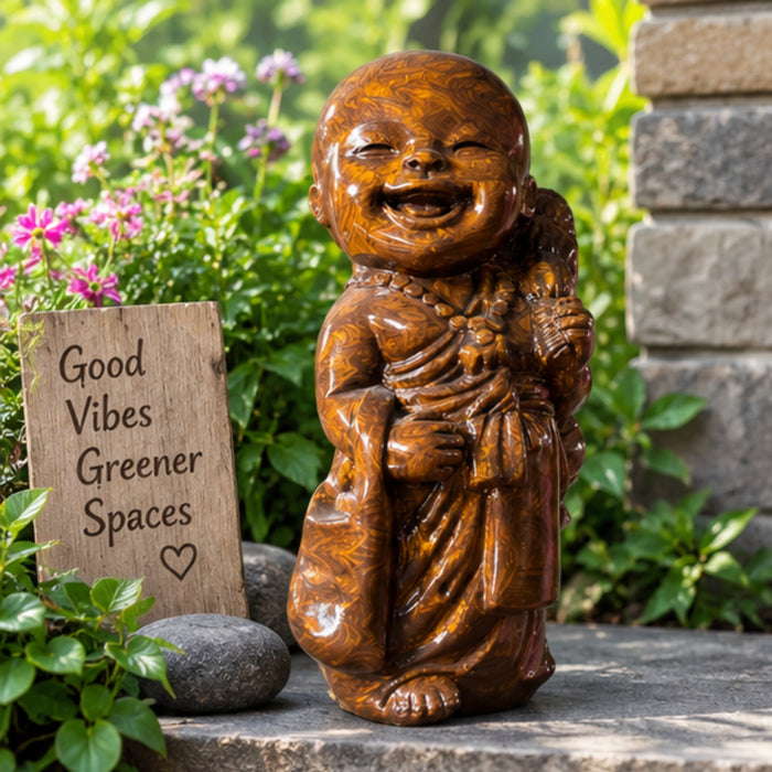 Laughing Buddha Figurine - Joyful Zen Monk Statue