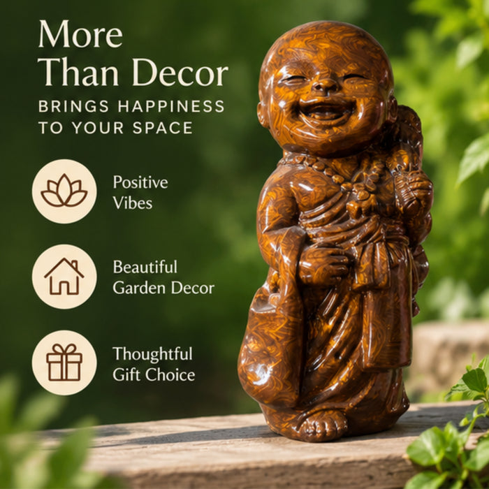 Laughing Buddha Figurine - Joyful Zen Monk Statue